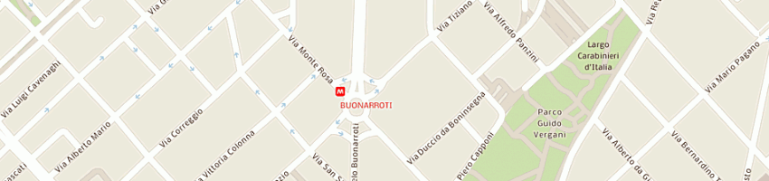 Mappa della impresa albergo mini hotel tiziano (spa) a MILANO