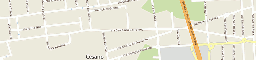Mappa della impresa borgonovo srl a CESANO MADERNO