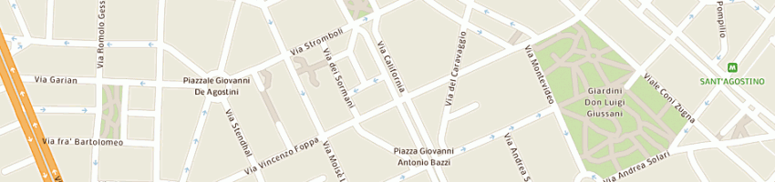 Mappa della impresa dong bing sas di hu kehuan a MILANO