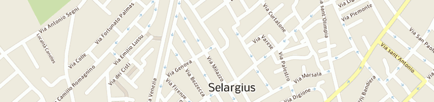Mappa della impresa pizzeria s martino di melis mario a SELARGIUS
