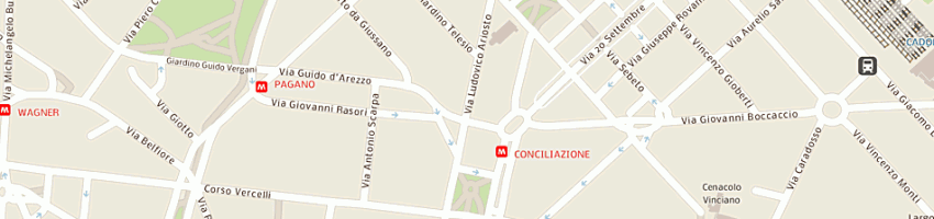 Mappa della impresa perotti angelo a MILANO