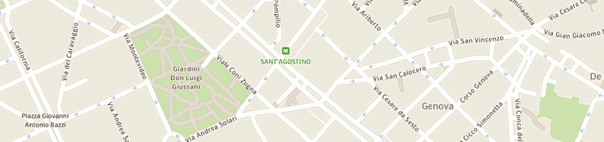 Mappa della impresa miracoli di f pittoni e c sas a MILANO