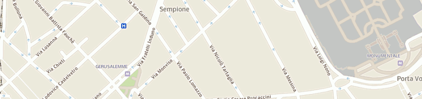 Mappa della impresa colle ville srl a MILANO