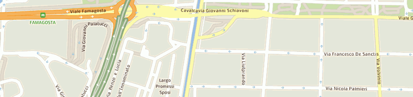 Mappa della impresa la cuccagna srl a MILANO
