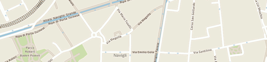 Mappa della impresa trattoria la magolfa srl a MILANO