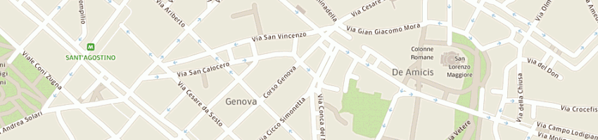 Mappa della impresa parati genova snc di pulvirenti ae c a MILANO