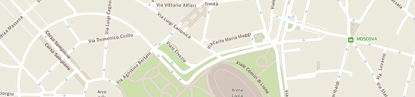Mappa della impresa contel data sas di mainini aldo a MILANO