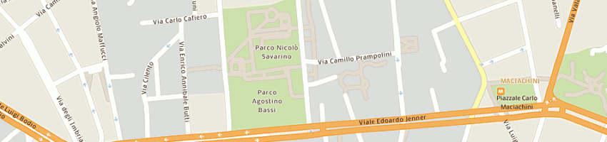 Mappa della impresa basile pietro domenico a MILANO