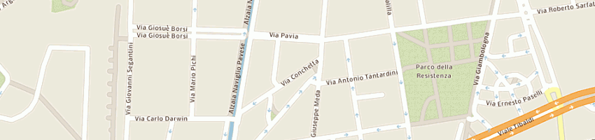 Mappa della impresa r e c di rabai paola e c sas a MILANO