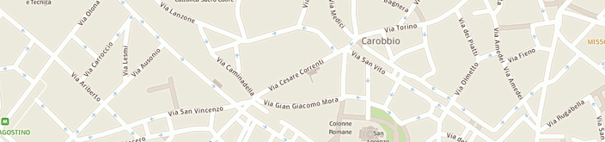 Mappa della impresa calimero viaggi sas di cristina dumas e c a MILANO