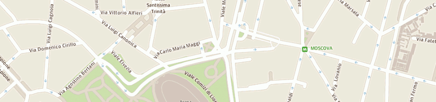 Mappa della impresa t e j vestor spa spaccio milano a MILANO