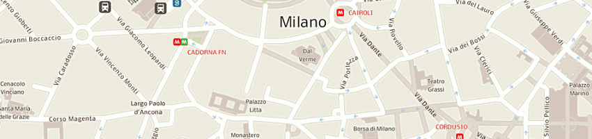 Mappa della impresa manzoni immobiliare srl a MILANO