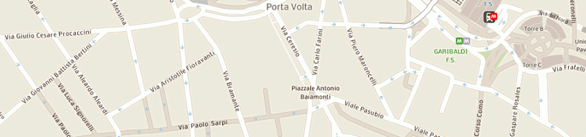 Mappa della impresa studio baiamonti sas di bianco vincenzo e c a MILANO