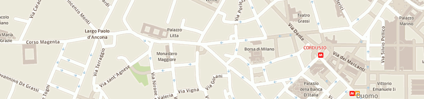 Mappa della impresa san tommaso snc di vita domenico e c a MILANO