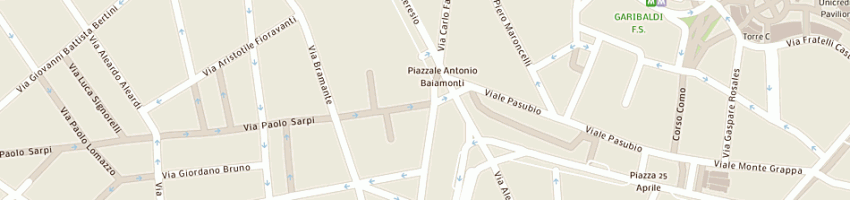 Mappa della impresa banca popolare commercio e industria spa a MILANO