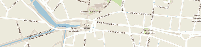 Mappa della impresa planet car srl a MILANO