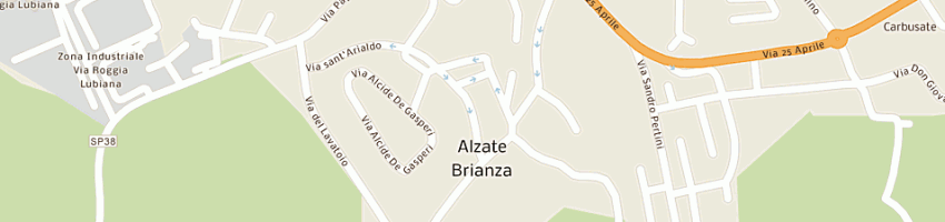 Mappa della impresa ballabio alessandro e c (snc) a ALZATE BRIANZA