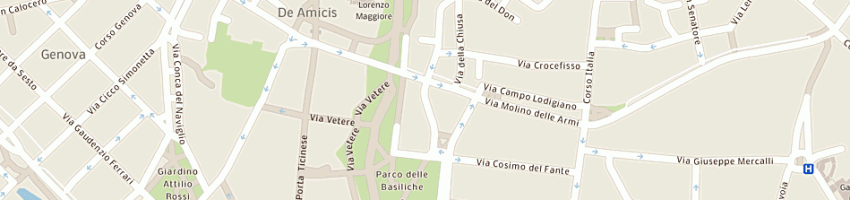 Mappa della impresa h san raffaele resnati spa a MILANO