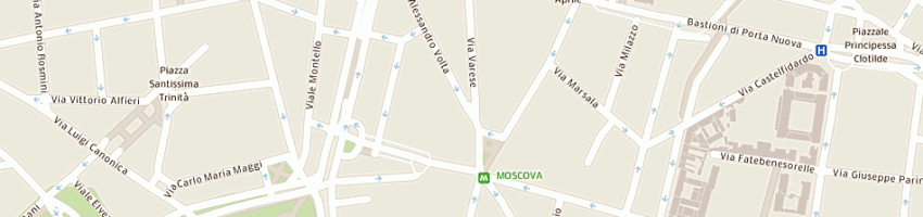 Mappa della impresa rica ricambi autoveicoli sas di perrone carlo ec a MILANO