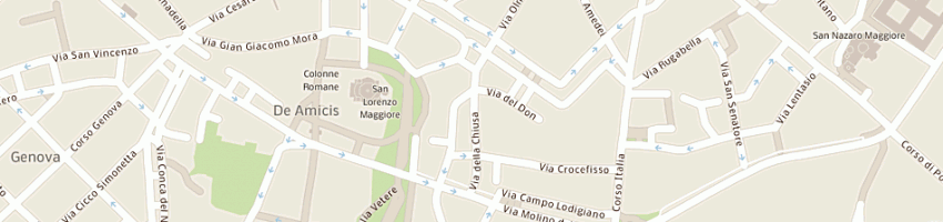 Mappa della impresa johan e levi srl a MILANO