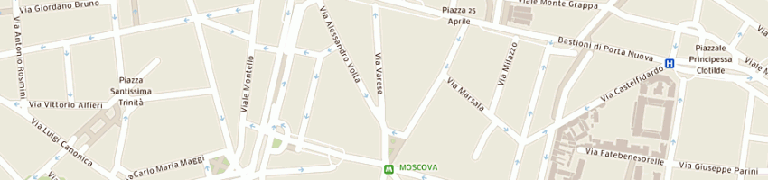 Mappa della impresa brera sport club (sas) a MILANO