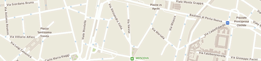 Mappa della impresa cbc assicurazioni srl a MILANO