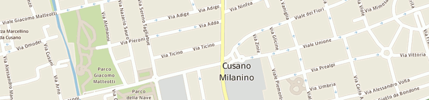 Mappa della impresa ottica bertelli snc di bertelli marco e aleardo a CUSANO MILANINO