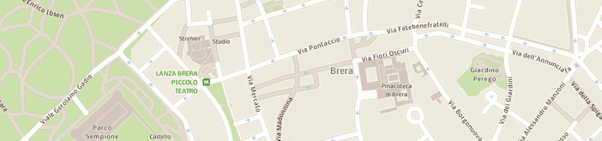 Mappa della impresa brera ristorazione srl a MILANO