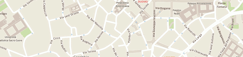 Mappa della impresa distribuzione moda zab srl a MILANO
