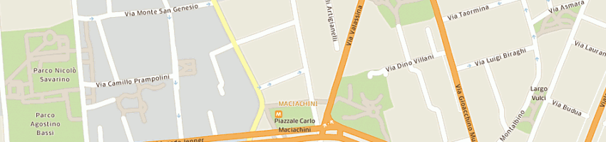 Mappa della impresa pronto soccorso veterinario maciachini a MILANO