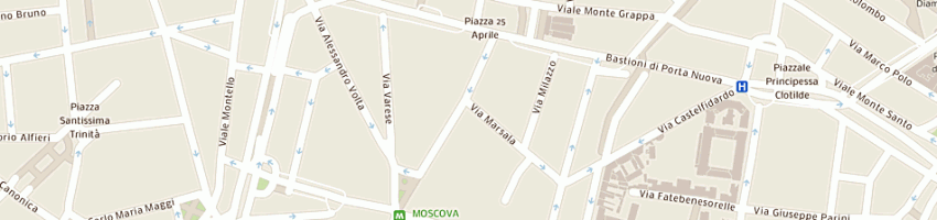 Mappa della impresa artest a MILANO