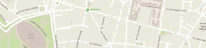 Mappa della impresa hp10 -concessionaria di pubblicita' srl a MILANO