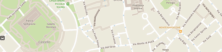 Mappa della impresa cingia annunciata a MILANO