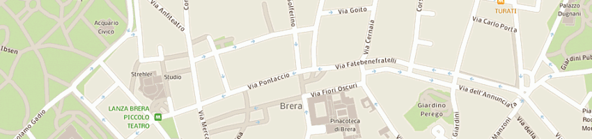 Mappa della impresa l'artigiano di brera - calzature artigianali a MILANO