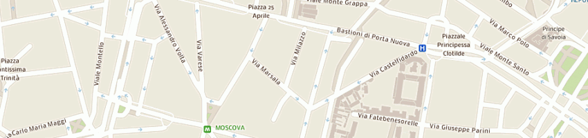 Mappa della impresa space e di emi kurebayashi a MILANO