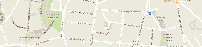 Mappa della impresa la plata srl a MILANO