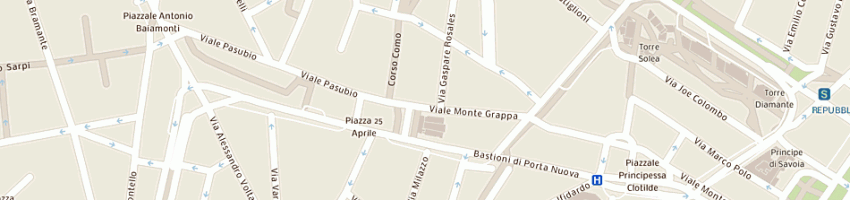 Mappa della impresa mulinnuovo srl a MILANO
