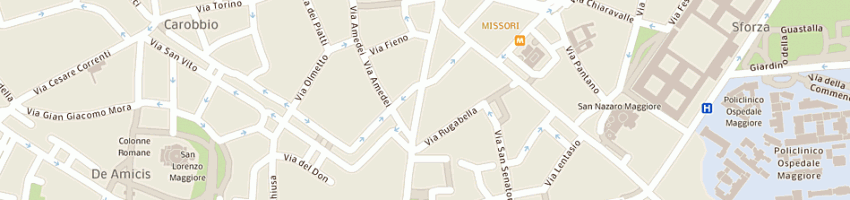 Mappa della impresa met service srl a MILANO