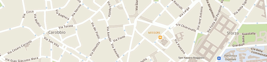 Mappa della impresa farmacia missori snc di angela ed elvira liberatore a MILANO