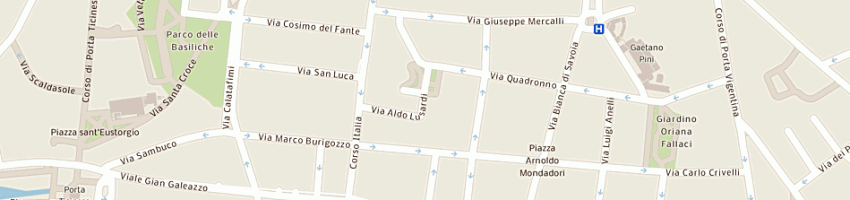 Mappa della impresa rossetti studio di rossetti gianluca sas a MILANO