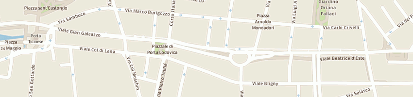 Mappa della impresa uiafin srl a MILANO