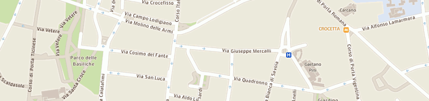 Mappa della impresa fondazione la vincenziana pensionato san filippo a MILANO