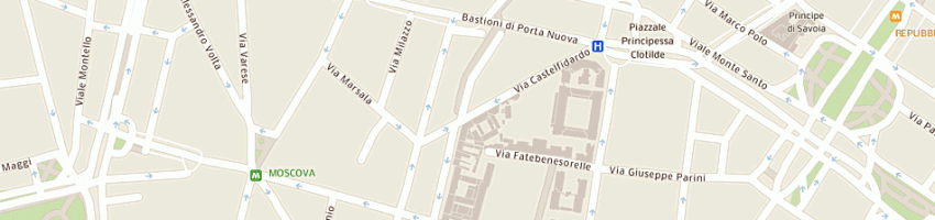 Mappa della impresa mga e c srl a MILANO