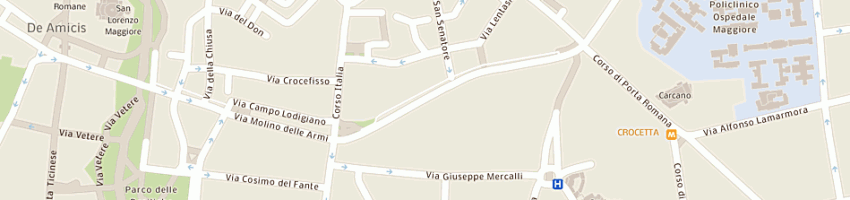 Mappa della impresa studio legale associato menotti a MILANO