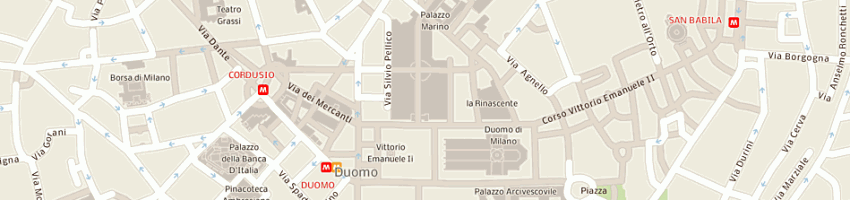 Mappa della impresa ristorante savini srl a MILANO