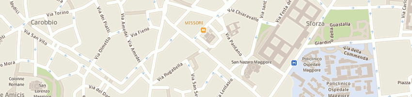 Mappa della impresa autoscuola missori 2 di madella luca- prandi simone e c sas a MILANO
