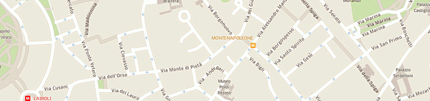 Mappa della impresa pedersoli e associati a MILANO