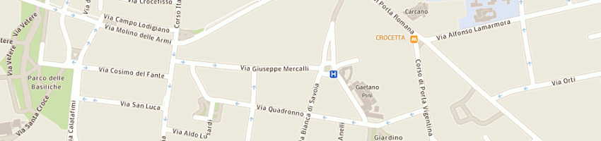 Mappa della impresa cooperativa archivistica e bibliotecaria a MILANO