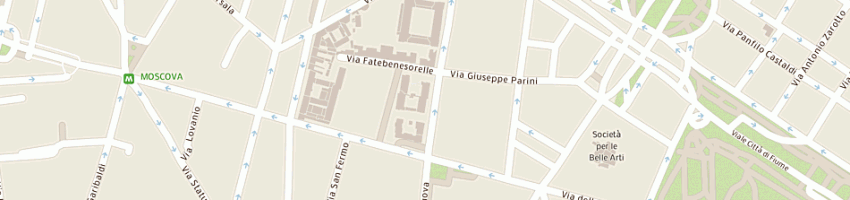 Mappa della impresa istituto nazionale per l'assicurazione contro gli infortuni sul lavoro a MILANO