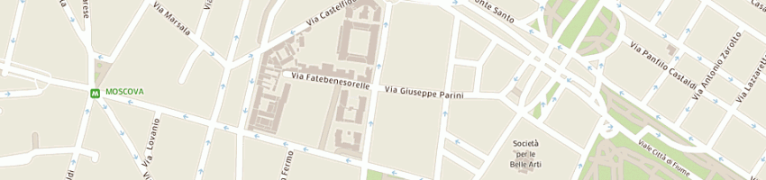Mappa della impresa parini viaggi di riccardo pietranera e c sas a MILANO